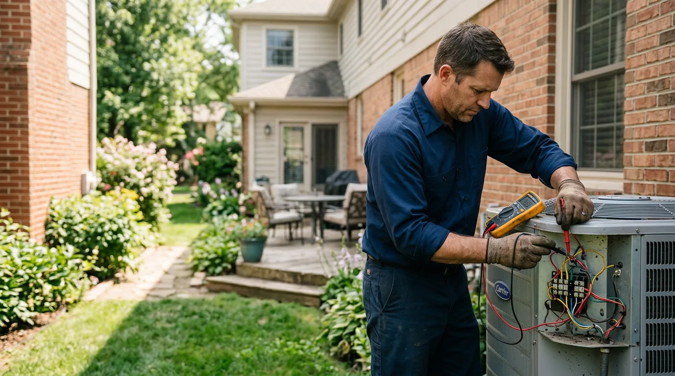 HVAC technician working near South Mills, NC
